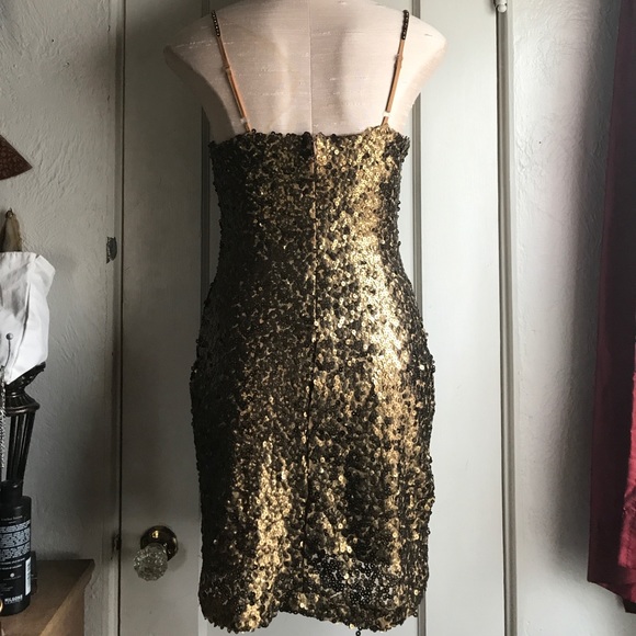 Alberto Makali Gold Sequin Dress - Picture 4 of 5